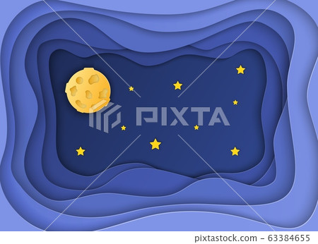 Paper art moon, Paper art moon, 63384655