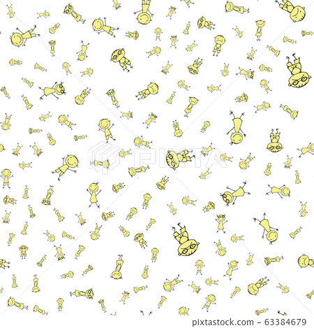 Cute children seamless pattern Cute children seamless pattern 63384679