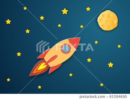 Rocket launch to the Moon. Rocket launch to the Moon. 63384680