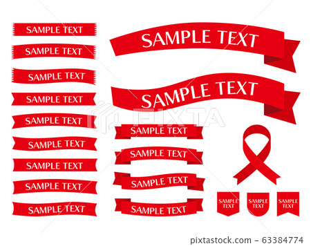 Frame set_headline ribbon_simple - Stock Illustration [63384774] - PIXTA