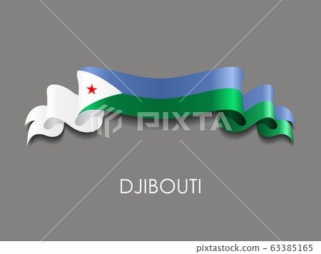 Djibouti flag wavy ribbon background. Vector illustration. Djibouti flag wavy ribbon background. Vector illustration. 63385165