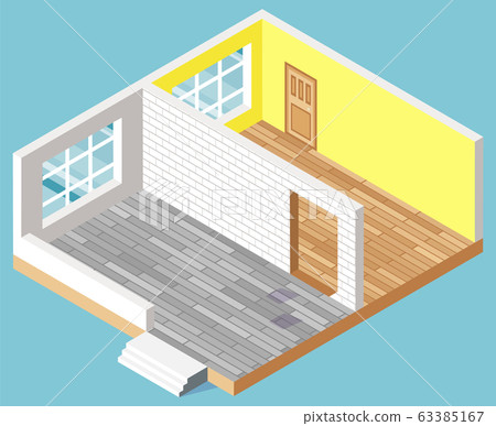 Apartment Rooms Interior without Furniture Vector Apartment Rooms Interior without Furniture Vector 63385167