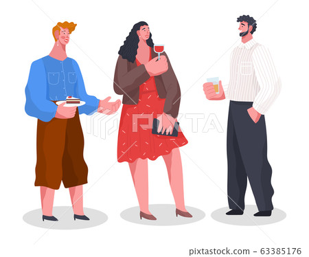 Home Reception, Conversation of People on Banquet Home Reception, Conversation of People on Banquet 63385176