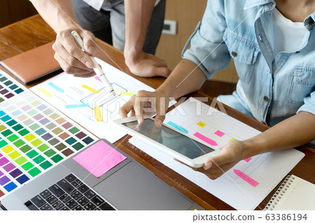Group of young designer 63386194