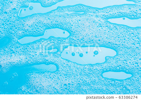 detergent foam, shampoo, soap bubbles on blue detergent foam, shampoo, soap bubbles on blue 63386274