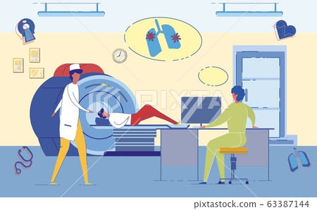 Patient Overgoing Tomography Medical Examination. 63387144
