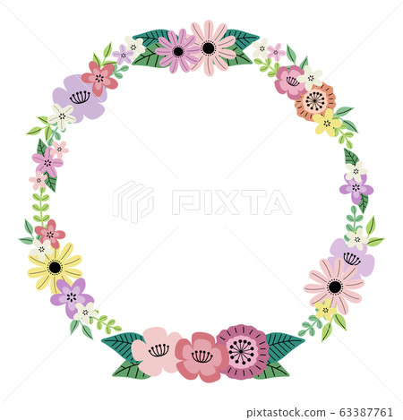 Hand painted flower frame (pink) Hand painted flower frame (pink) 63387761