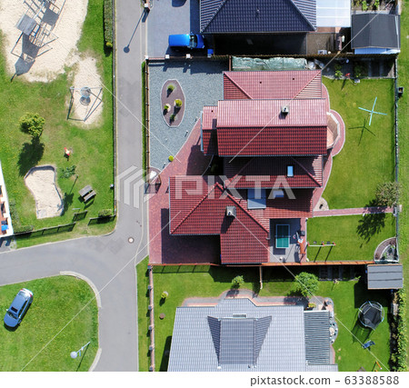 New building settlement with houses and properties New building settlement with houses and properties 63388588