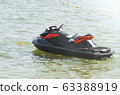black sports water scooter at sea in summer 63388919