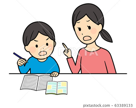 parent and child studying parent and child studying 63389133