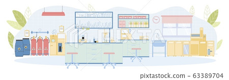 Modern Petrochemical Laboratory Empty Interior Modern Petrochemical Laboratory Empty Interior 63389704