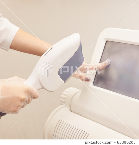 Laser elos medical device. Remove unwanted hair and asteriks. Cosmetology spa 63390203