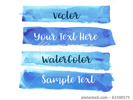 Vector of Blue Watercolor Stripe Brush Stroke Vector of Blue Watercolor Stripe Brush Stroke 63390575