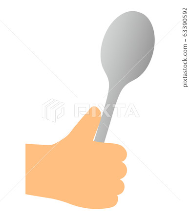 拿著勺子的手 63390592