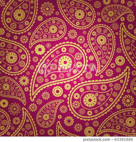 vector illustration of colored paisley seamless background vector illustration of colored paisley seamless background 63391889