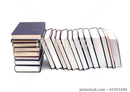 Pile of books isolated on white background Pile of books isolated on white background 63391899