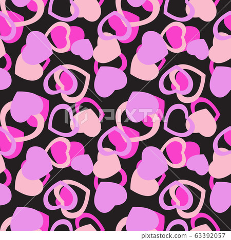 Abstract Love Heart Seamless Pattern Background. - Stock Illustration ...
