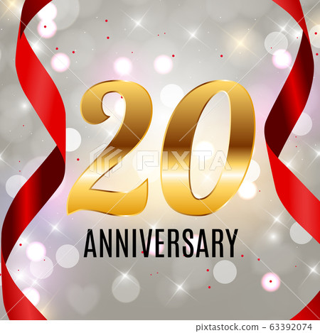 Celebrating 20 Anniversary emblem template design Celebrating 20 Anniversary emblem template design 63392074