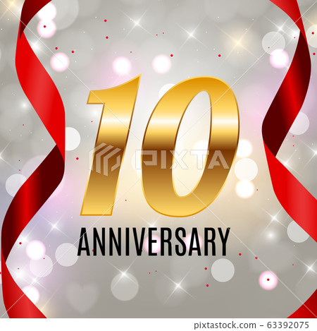 Celebrating 10 Anniversary emblem template design Celebrating 10 Anniversary emblem template design 63392075