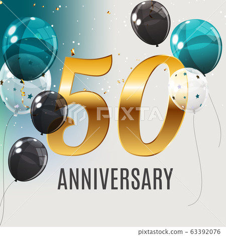Celebrating 50 Anniversary emblem template design Celebrating 50 Anniversary emblem template design 63392076