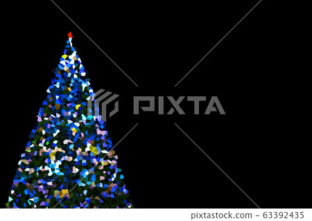 abstract christmas tree on black background 63392435