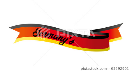 Ribbon inspired by waving national flag | German flag | Vector data 63392901