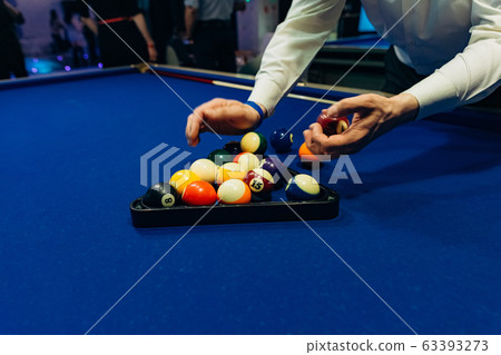 billiards blue table balls cue game sport billiards blue table balls cue game sport 63393273