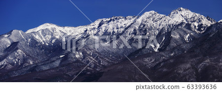 從冬季的赤岳和A岳的三rik山八嶽山脈 63393636