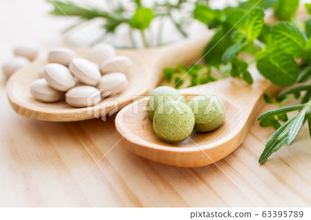 Supplement herb and supplement image material 63395789