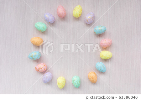 Multicolored eggs decoration. Easter concept 63396040