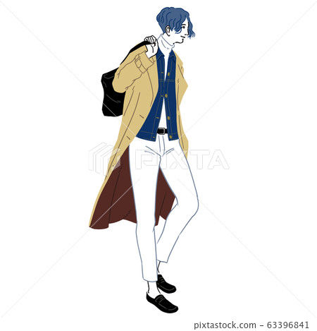 Stylish man in town (whole body, spring) 63396841