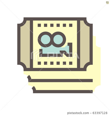 Movies ticket vector icon design, 48X48 pixel Movies ticket vector icon design, 48X48 pixel 63397128