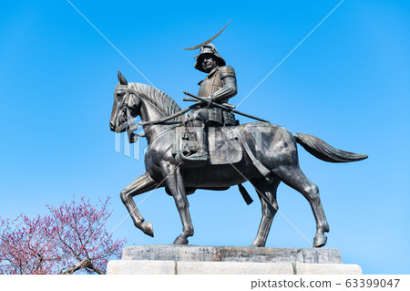 Sakura and Date Masamune Statue Equestrian Statue 63399047