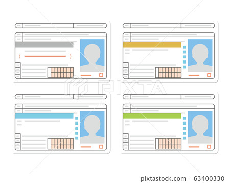 駕駛執照矢量插圖集 63400330