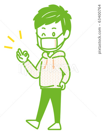 一個戴著面具的人構成圖 一個戴著面具的人構成圖 63400764