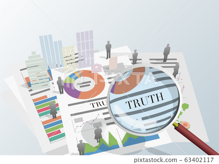 真相矢量插圖設計佈局3D圖形統計數據輪廓與背景 63402117