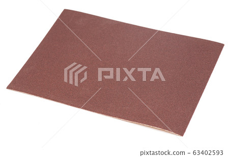 Sand paper isolated on white 63402593