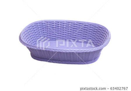 Empty plastic basket isolated on white background Empty plastic basket isolated on white background 63402767