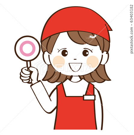 女人，店員，正確答案 63403182