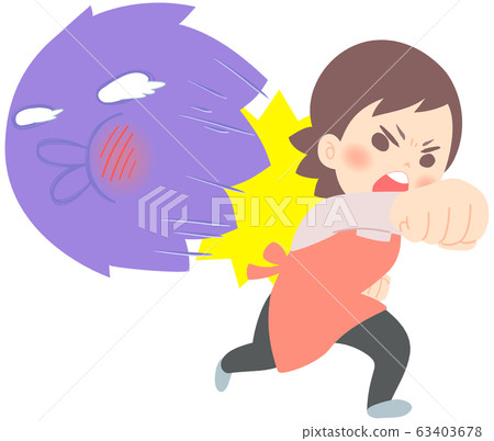Counterattacking Viruses-A woman who punches against viruses Counterattacking Viruses-A woman who punches against viruses 63403678