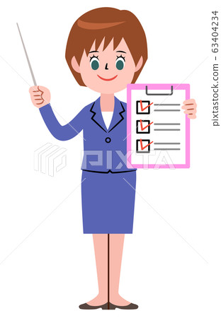 Business woman check point Business woman check point 63404234