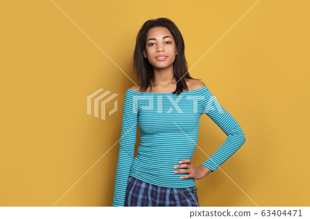 Pretty african american woman. Cute girl Pretty african american woman. Cute girl 63404471