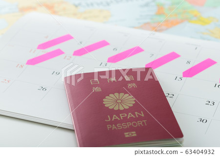 Passport, Calendar and World Map Passport, Calendar and World Map 63404932