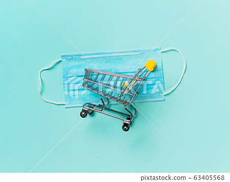 Coronavirus and shopping concept Coronavirus and shopping concept 63405568