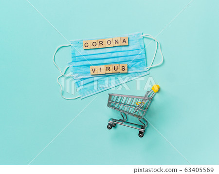 Coronavirus and shopping concept Coronavirus and shopping concept 63405569