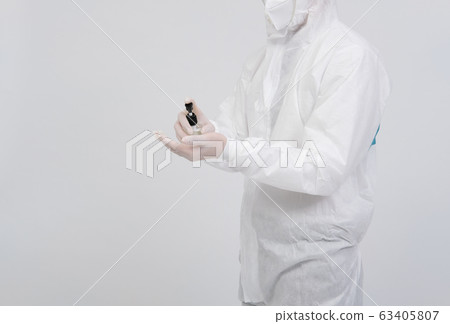 man scientist wearing biological protective man scientist wearing biological protective 63405807
