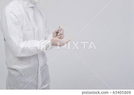 man scientist wearing biological protective man scientist wearing biological protective 63405809