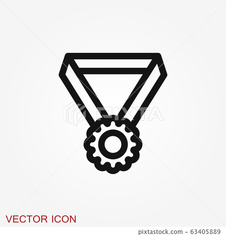 Medal icon isolated on background. Vector 63405889