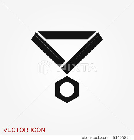 Medal icon isolated on background. Vector 63405891