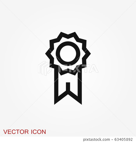 Medal icon isolated on background. Vector 63405892